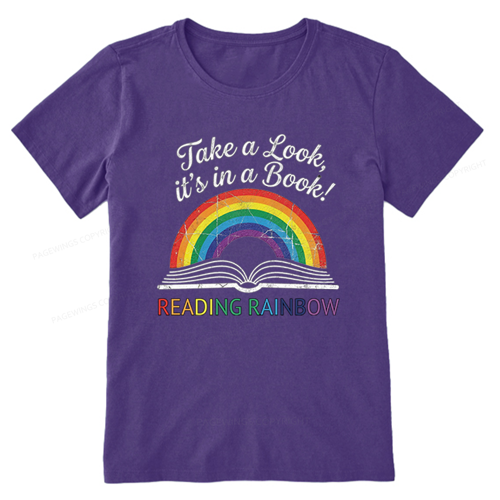 Pagewings Reading With Rainbow Unisex Classic T-shirt