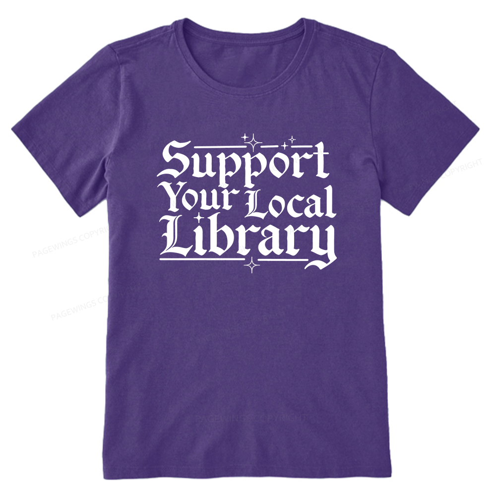 Pagewings Support Your Local Library Unisex Classic T-shirt