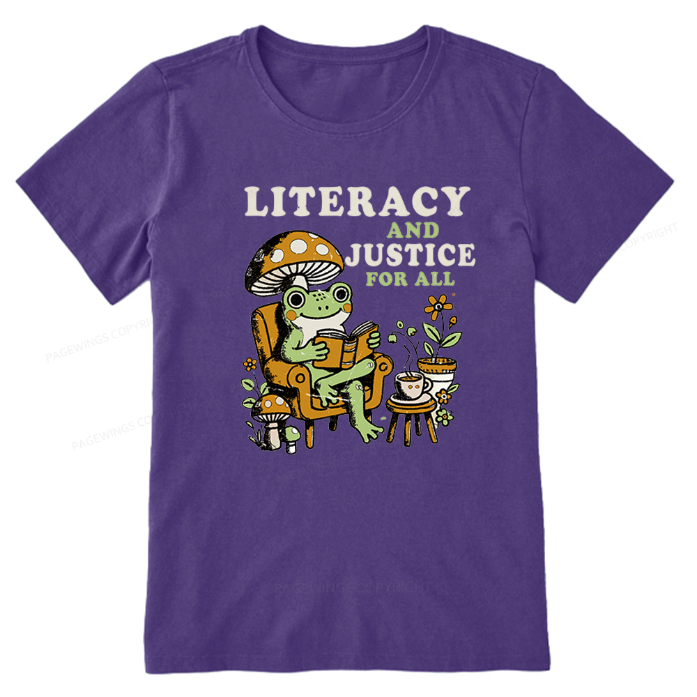 Pagewings Literacy And Justice For All Unisex Classic T-shirt