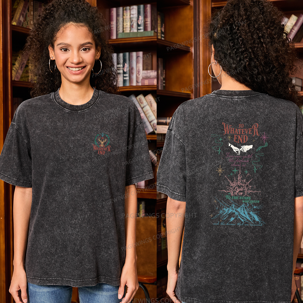 Pagewings Whatever End Unisex Washed T-shirt