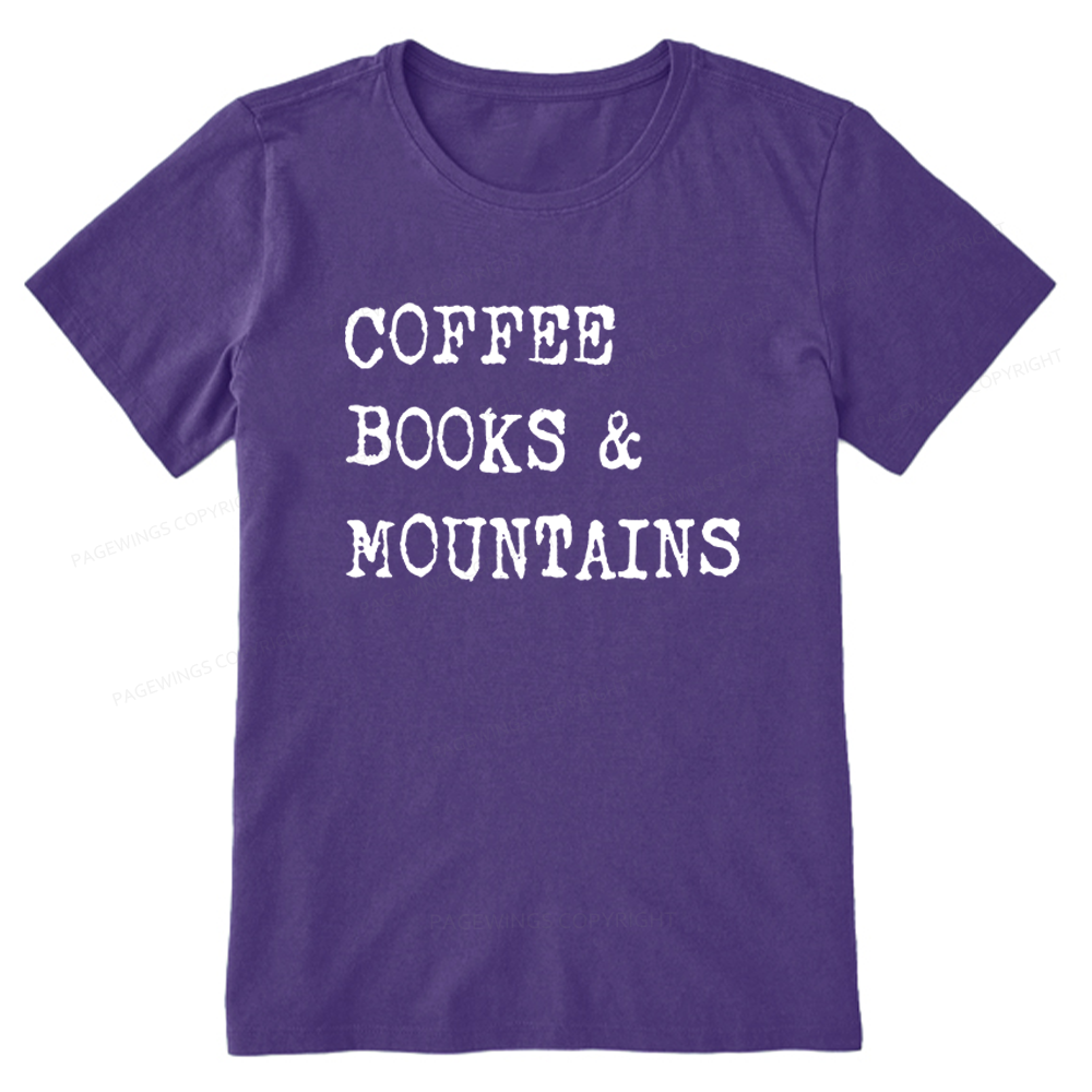 Pagewings Coffee Books Mountains Unisex Classic T-shirt