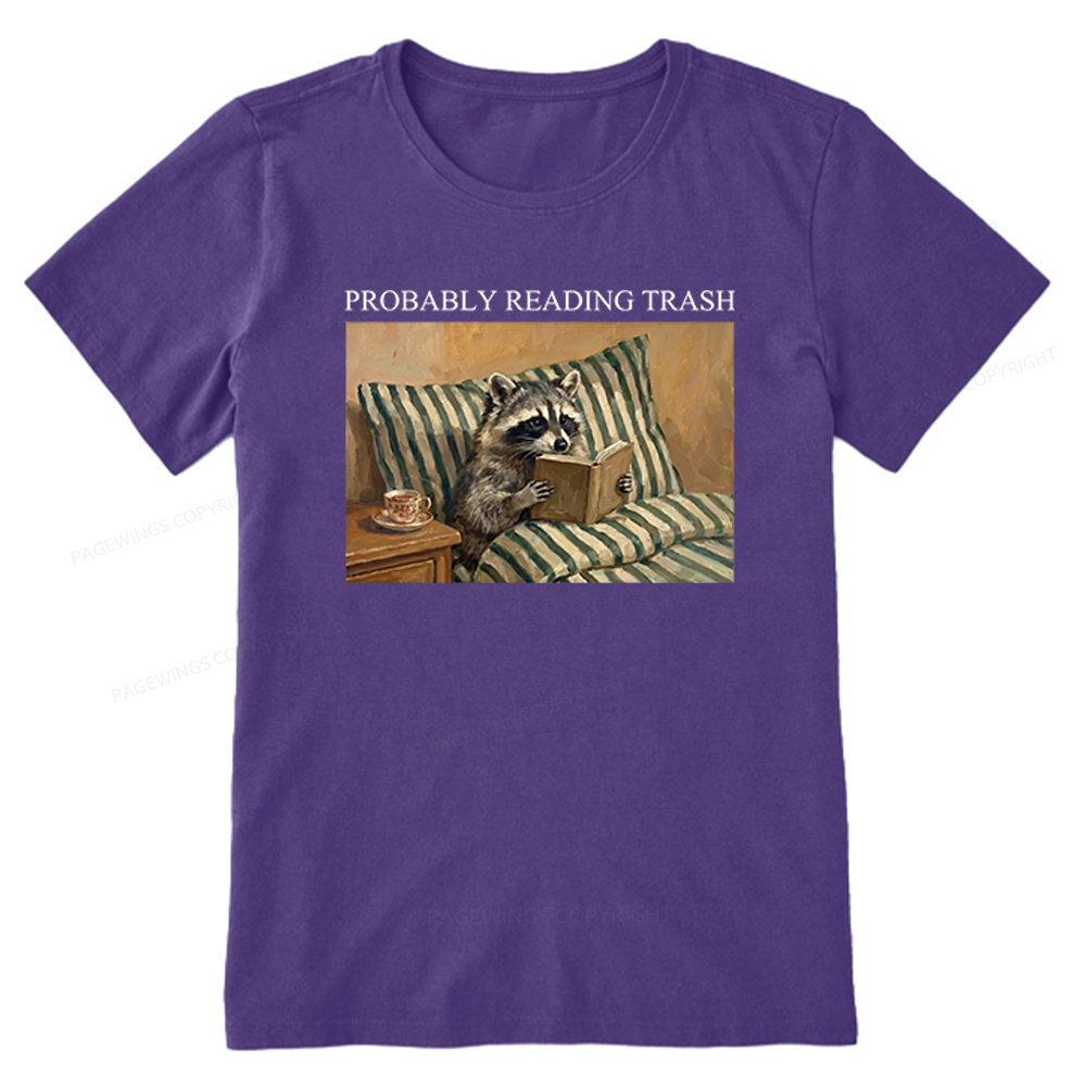 Pagewings Reading Trash Racoon Unisex Classic T-shirt
