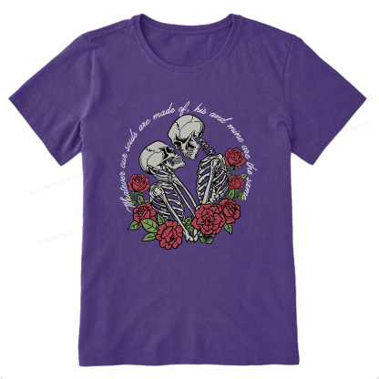 Pagewings Gothic Romance Skeleton Lovers Unisex Classic T-shirt