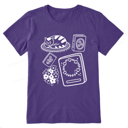 Pagewings Cat And Books Unisex Classic T-shirt