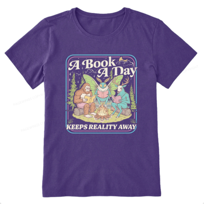 Pagewings A Book A Day Keeps Reality Away Unisex Classic T-shirt