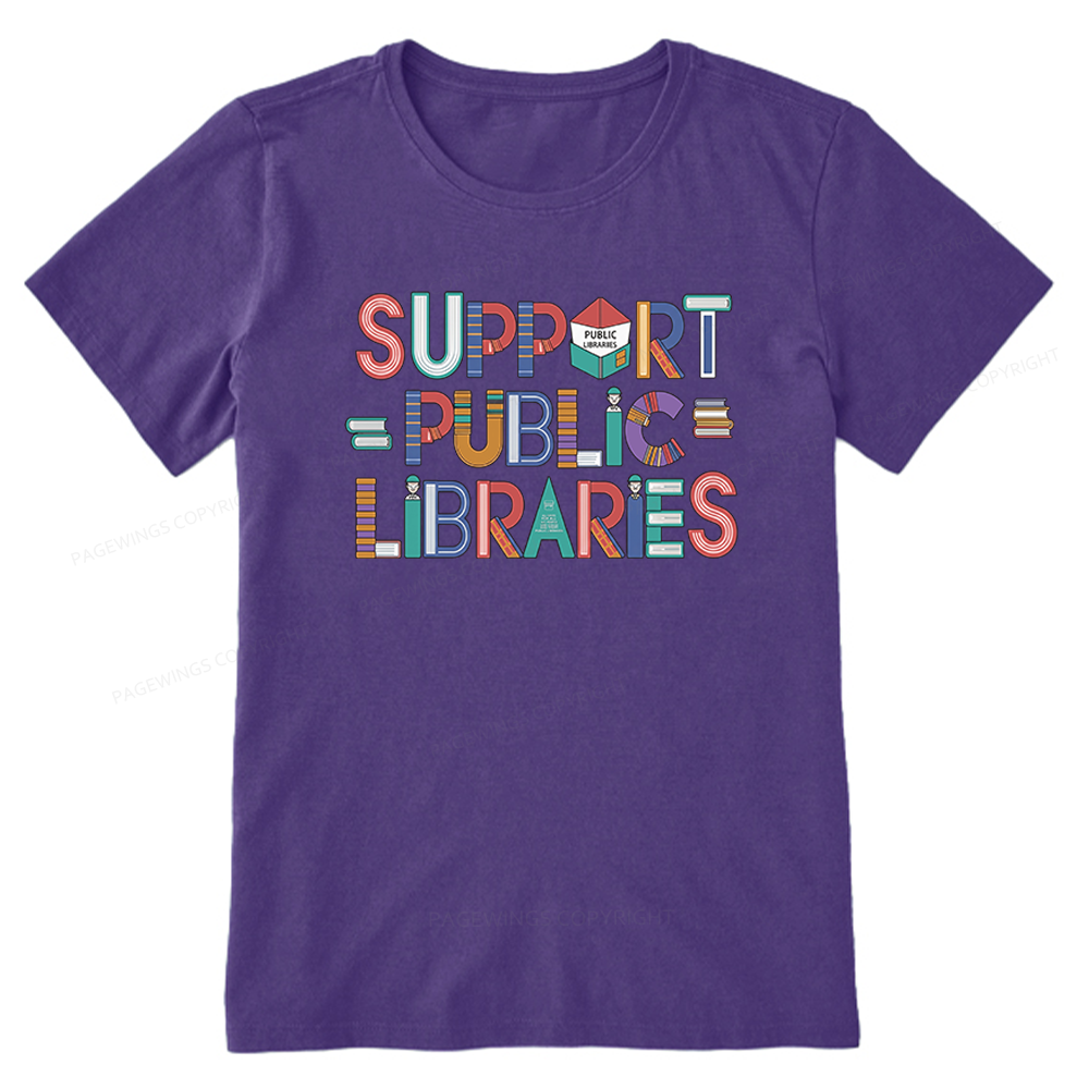 Pagewings Support Public Libraries Unisex Classic T-shirt