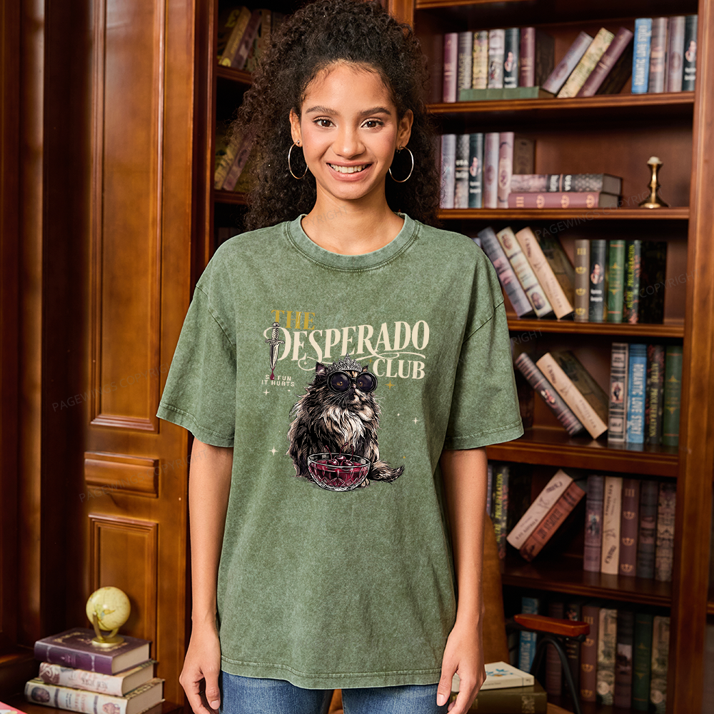 Pagewings The Desperado Club Unisex Washed T-shirt