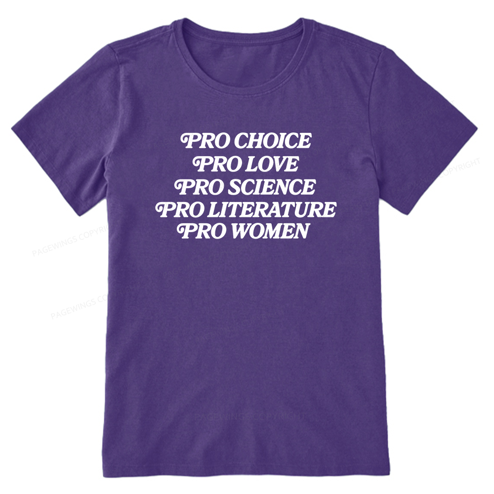 Pagewings Pro Choice Love Science Literature Unisex Classic T-shirt
