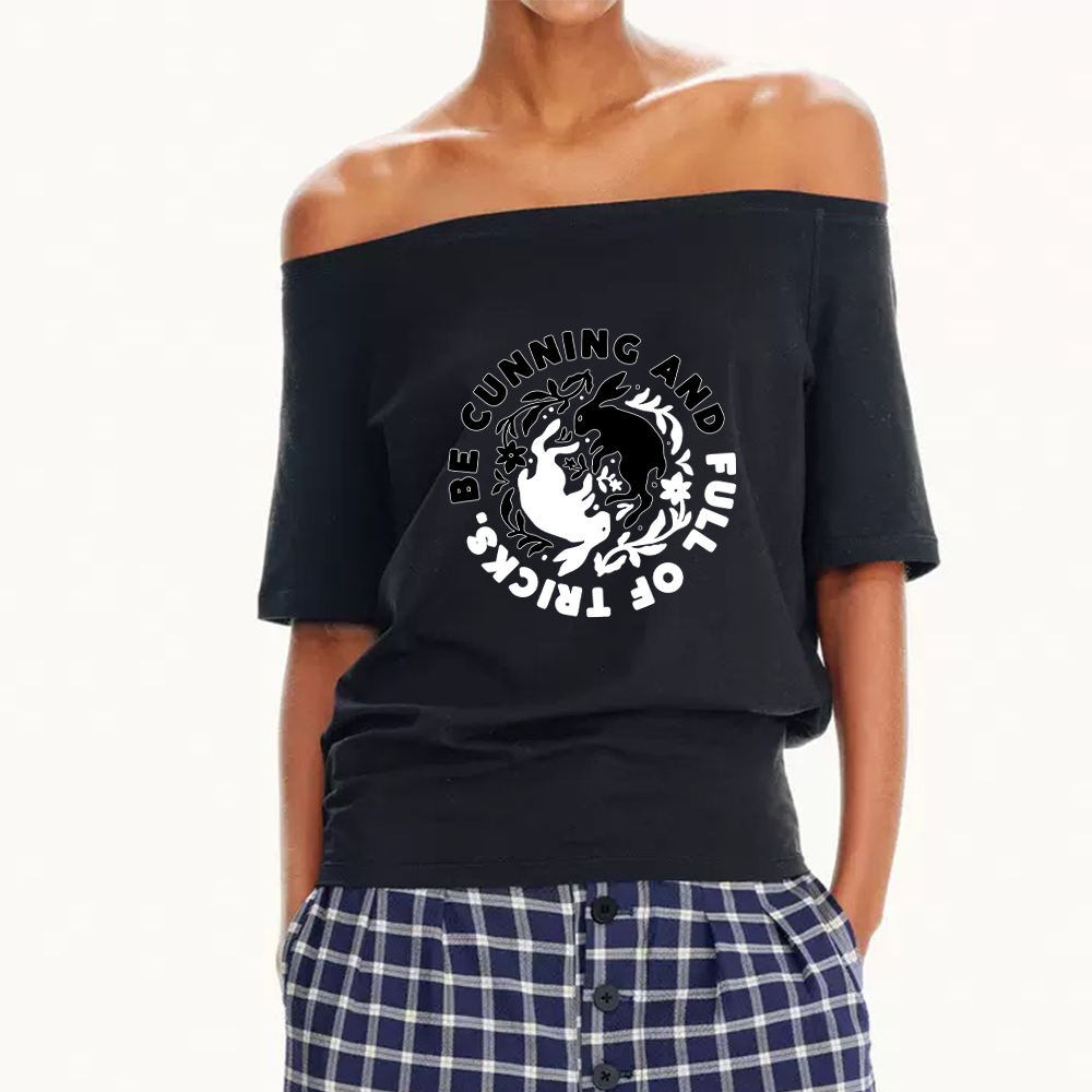 Pagewings Be Cunning And Full Of Tricks Women Off Shoulder T-shirts