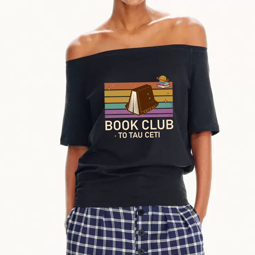 Pagewings Book Club To Star Women Off Shoulder T-shirts