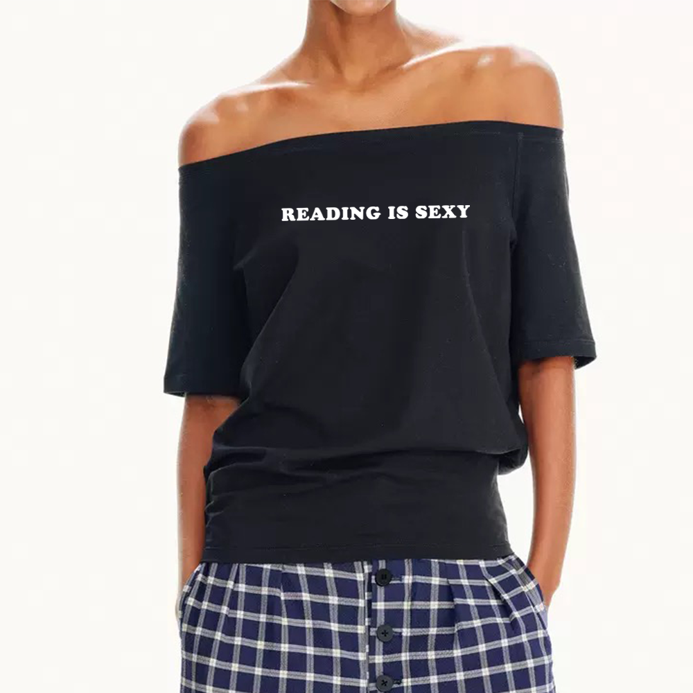Pagewings Reading Is Sexy Women Off Shoulder T-shirts