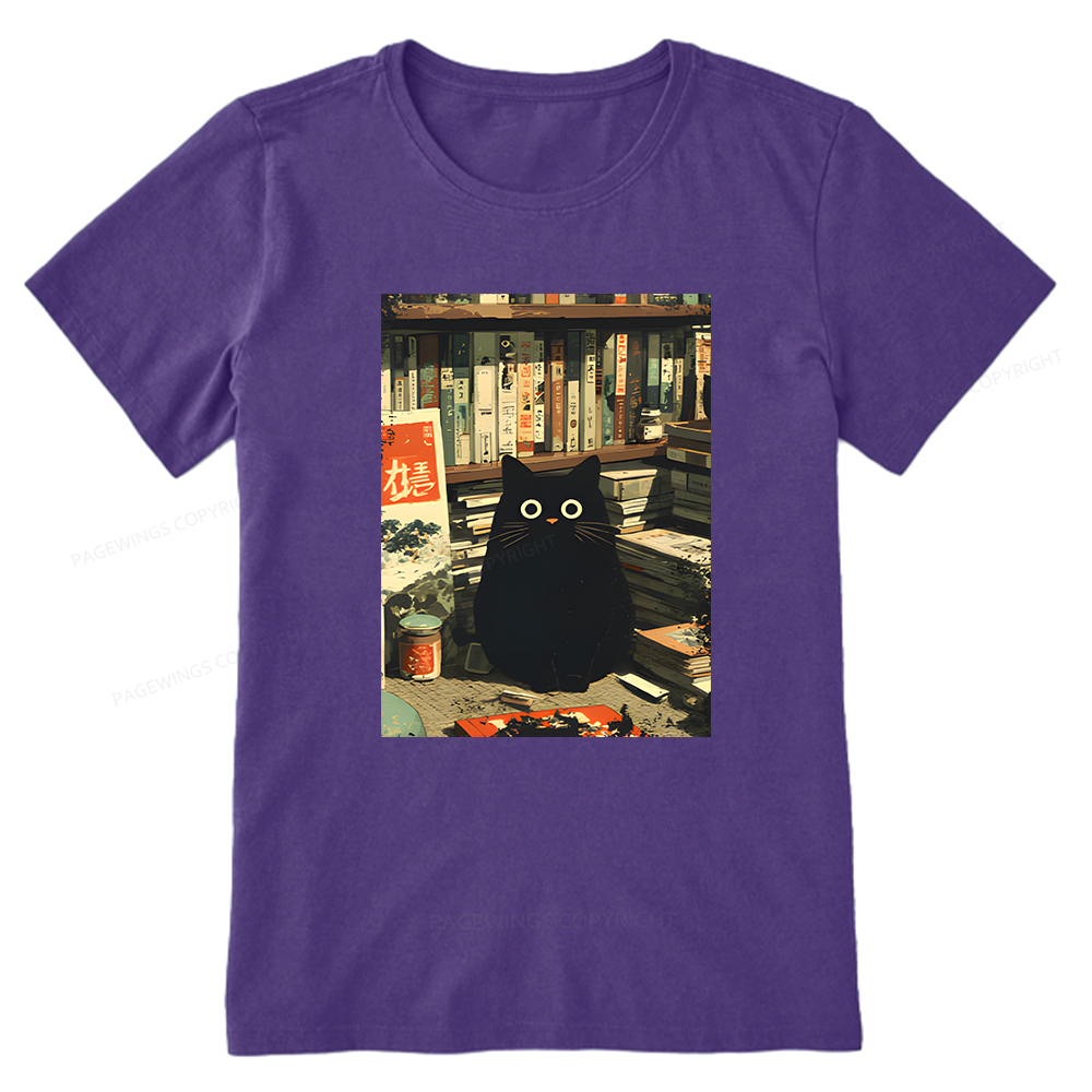 Pagewings Cat Book Lovers Librarian Unisex Classic T-shirt