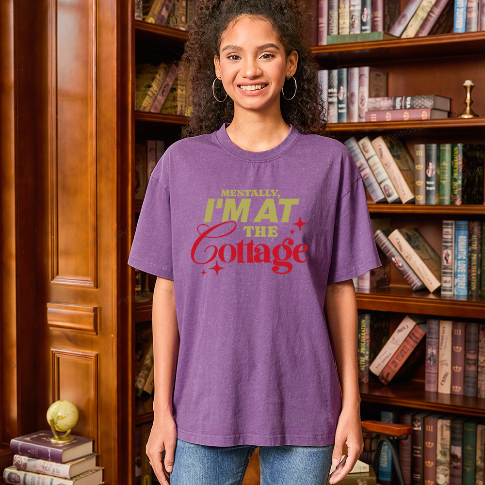 Pagewings I'm at the Cottage Unisex Washed T-shirt