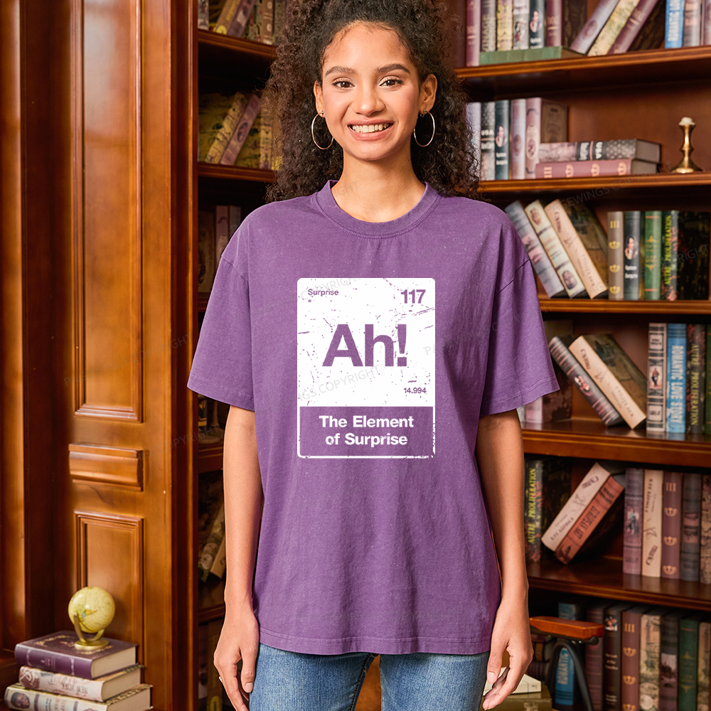 Pagewings The Element Of Surprise Unisex Washed T-shirt