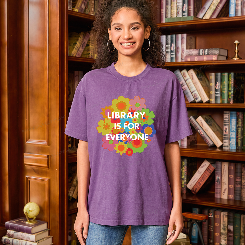 Pagewings Library Is For Everyone Unisex Washed T-shirt
