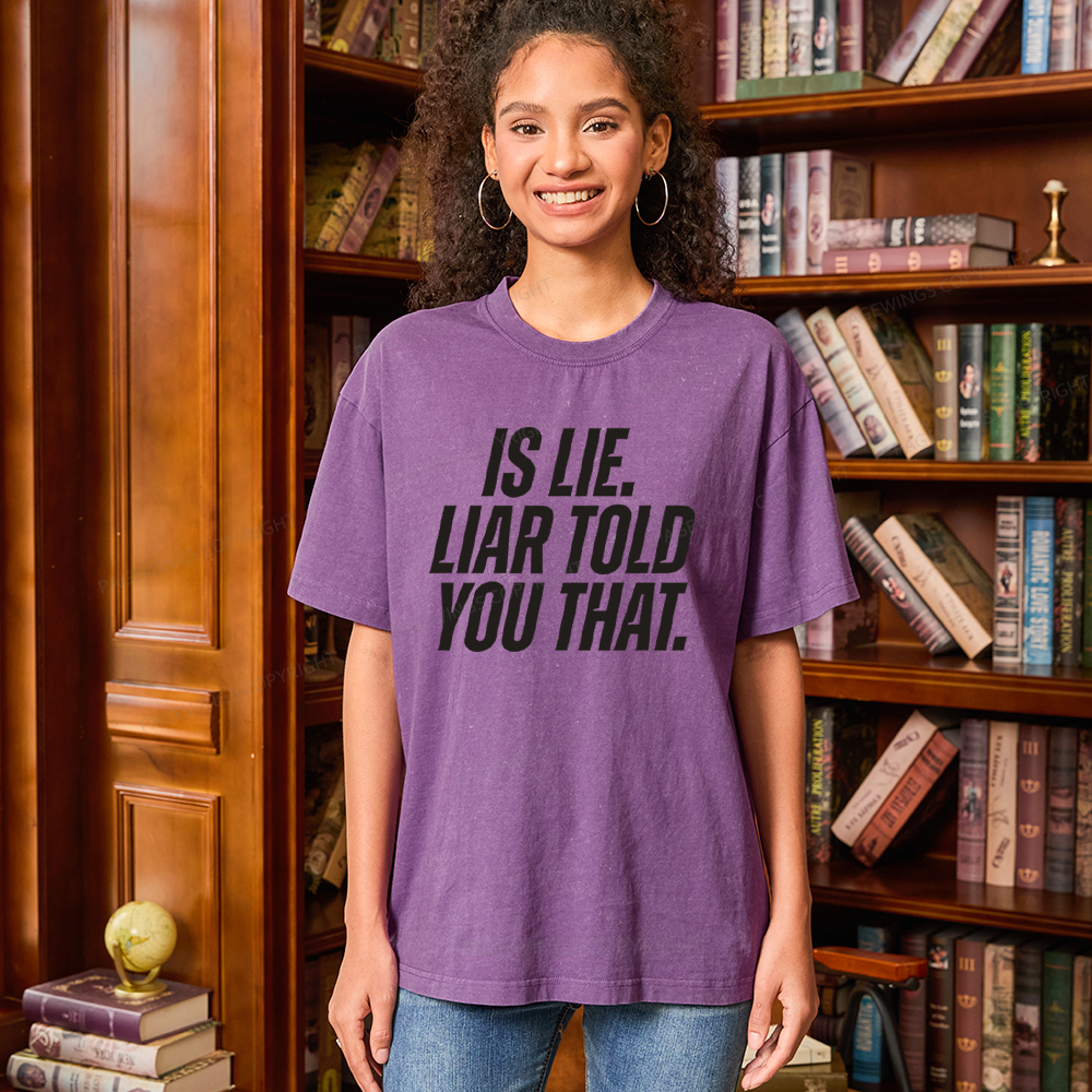 Pagewings Is Lie Liar Told You That Unisex Washed T-shirt