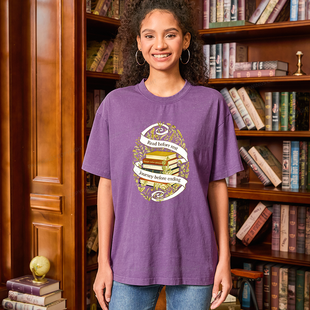 Pagewings Read Before Rest Unisex Washed T-shirt