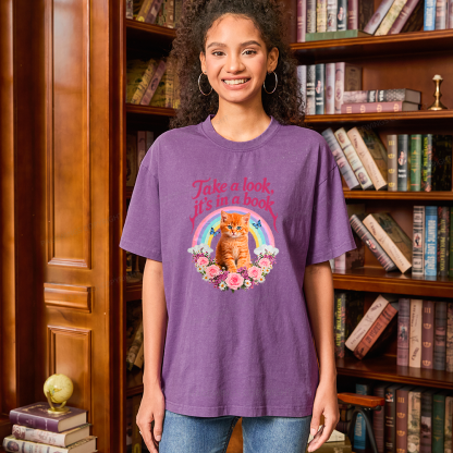 Pagewings Take A Look It's In A Book Unisex Washed T-shirt