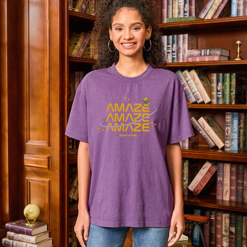 Pagewings Sci-Fi Book Lover Unisex Washed T-shirt