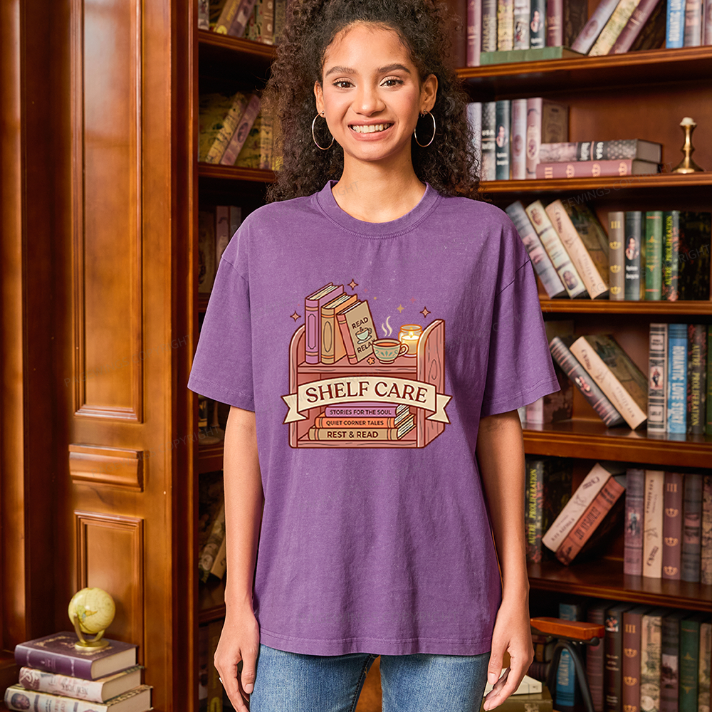 Pagewings Shelf Care Unisex Washed T-shirt