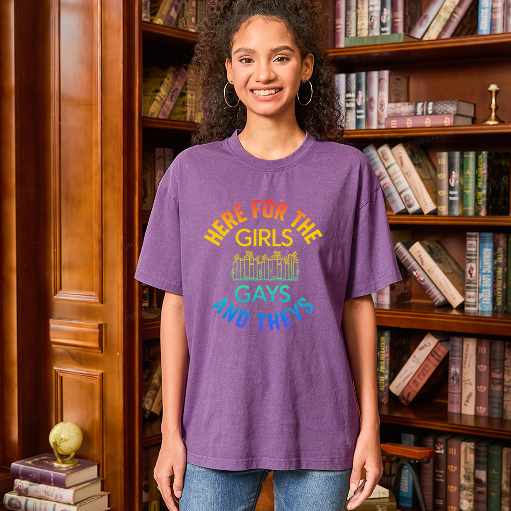 Pagewings Queer Unisex Washed T-shirt