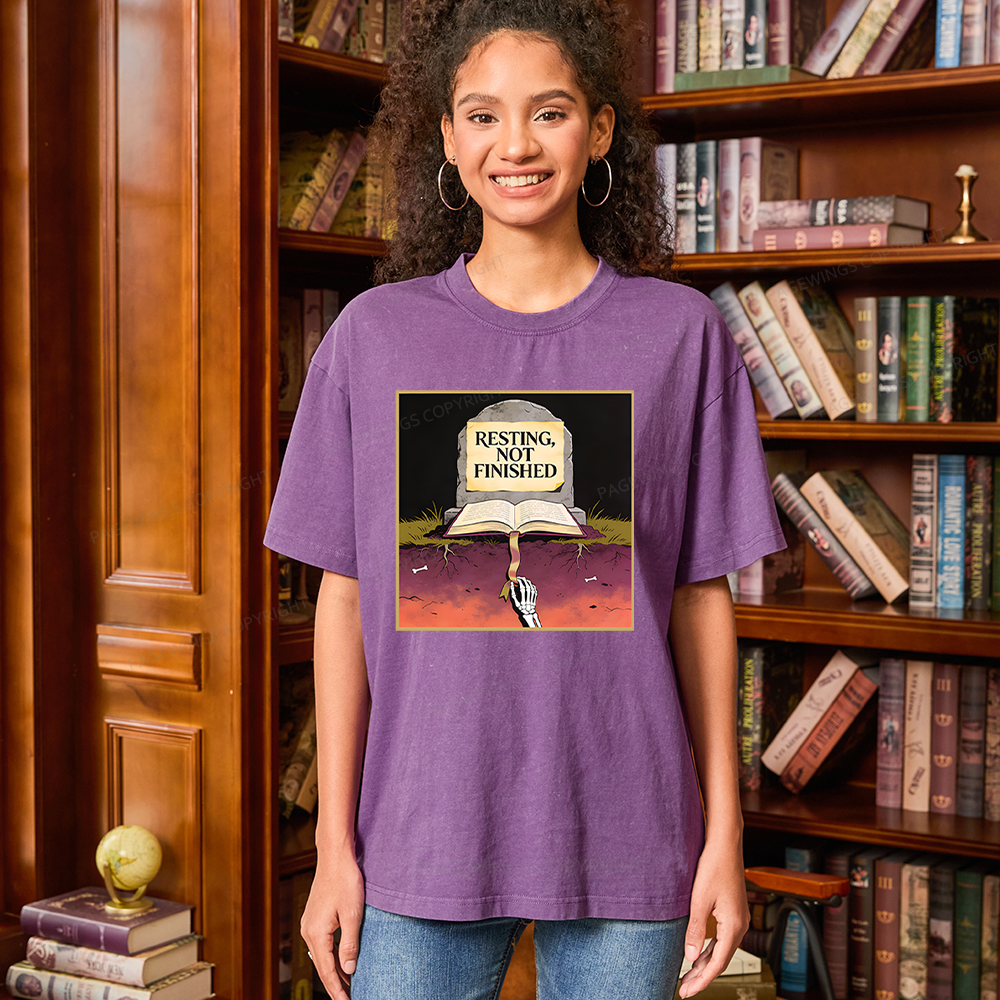 Pagewings Resting Not Finished Unisex Washed T-shirt