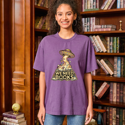 Pagewings We Need Books Unisex Washed T-shirt