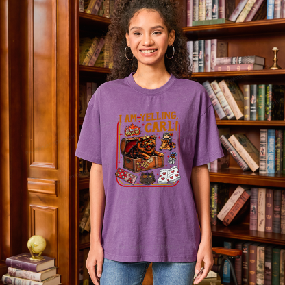Pagewings Fantasy Book Reader Unisex Washed T-shirt
