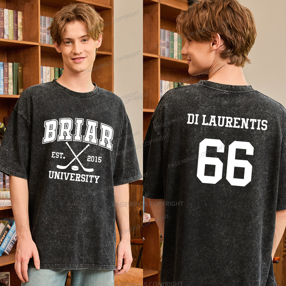 Pagewings Hockey Romance Unisex Washed T-shirt