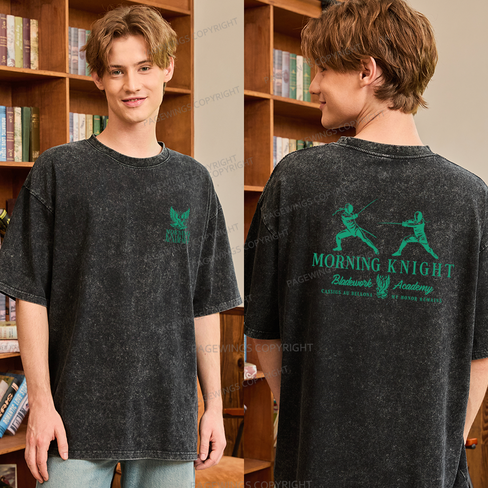 Pagewings Morning Knight Unisex Washed T-shirt