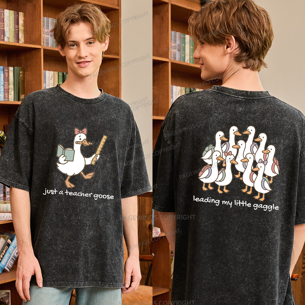 Pagewings Back to School Unisex Washed T-shirt