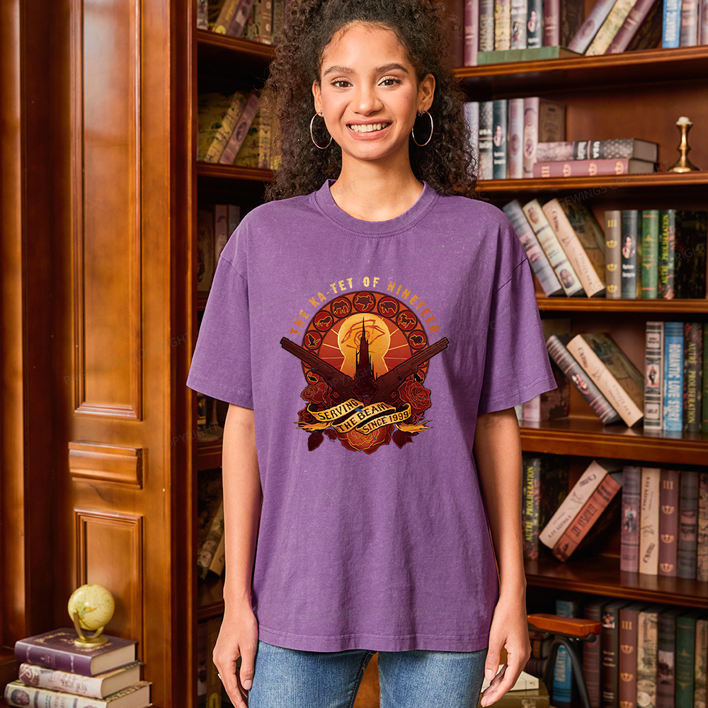 Pagewings Fantasy Novel Lover Bookish Unisex Washed T-shirt