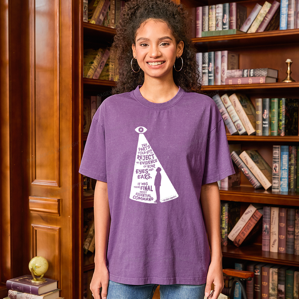 Pagewings Dystopia Quote Unisex Washed T-shirt