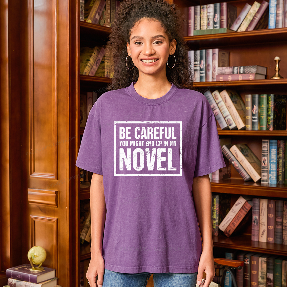 Pagewings Funny Novelist Writer Unisex Washed T-shirt