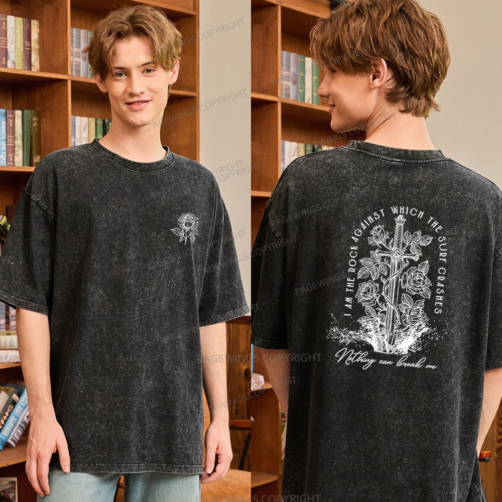 Pagewings Nesta I Am the Rock Unisex Washed T-shirt
