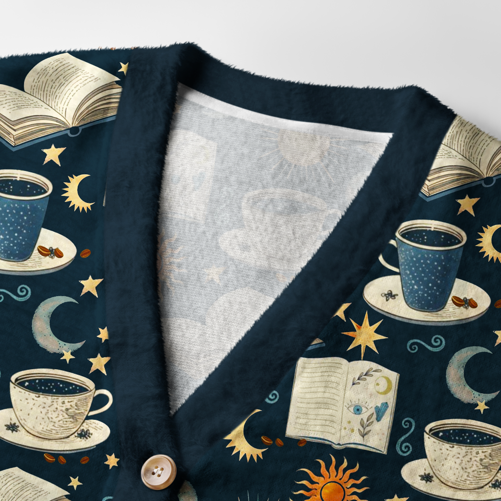 Pagewings Cozy Reading Light Knit Unisex Cardigan Sweaters