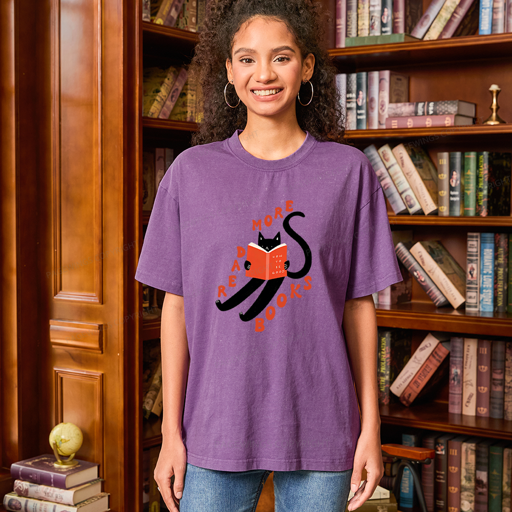 Pagewings Read More Books Unisex Washed T-shirt