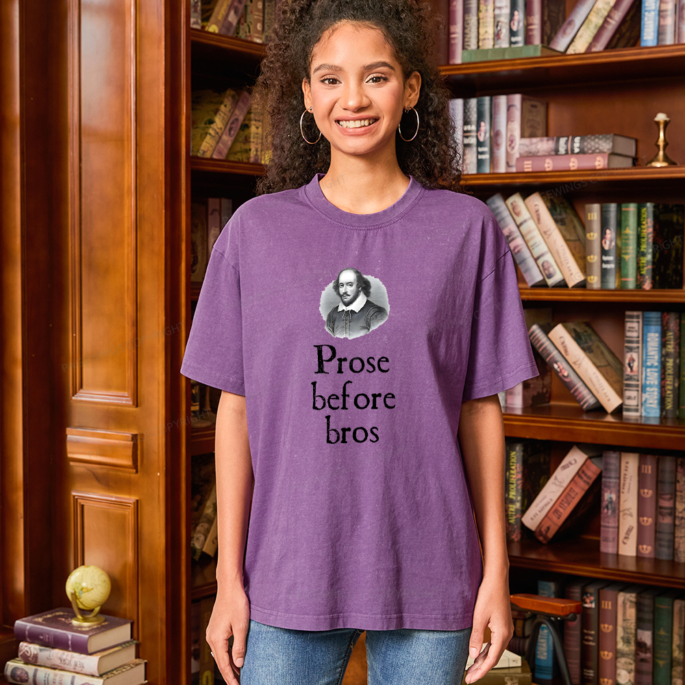 Pagewings Prose Before Bros Unisex Washed T-shirt
