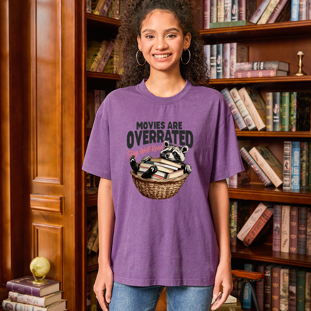 Pagewings Stay Well-Read Unisex Washed T-shirt