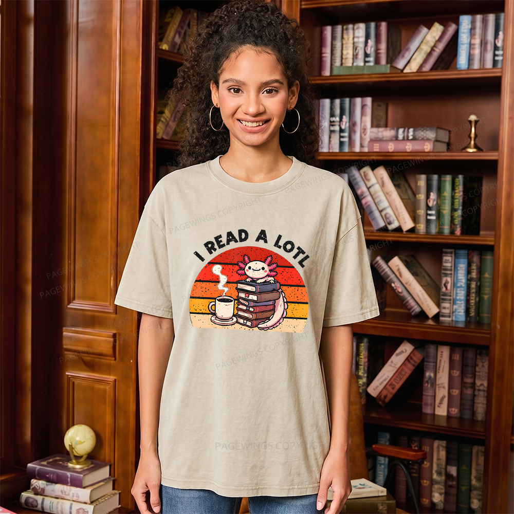 Pagewing I Read A Lotl Unisex Washed T-shirt