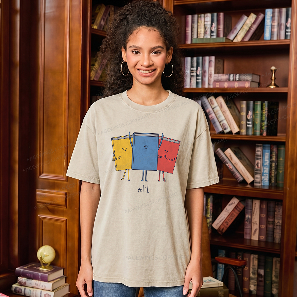 Pagewing Literature Unisex Washed T-shirt