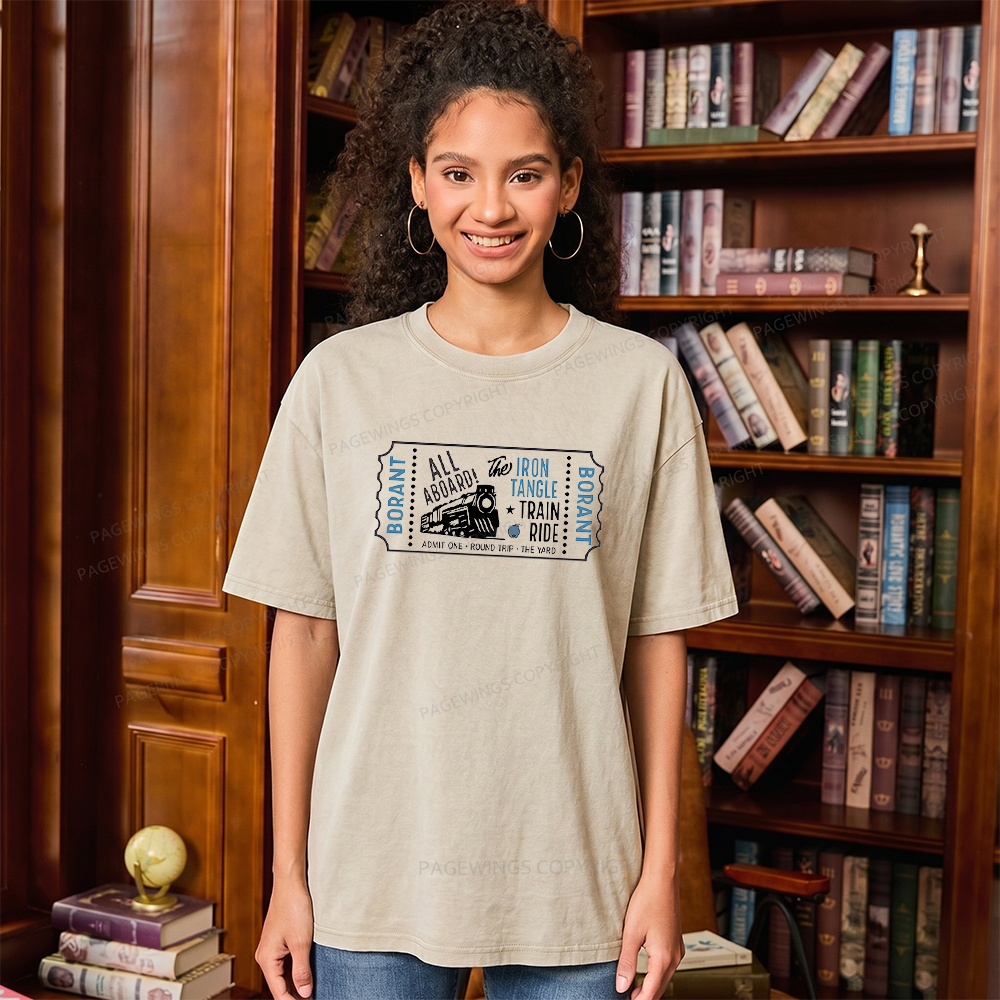 Pagewing Sci Fi Books Lover Unisex Washed T-shirt
