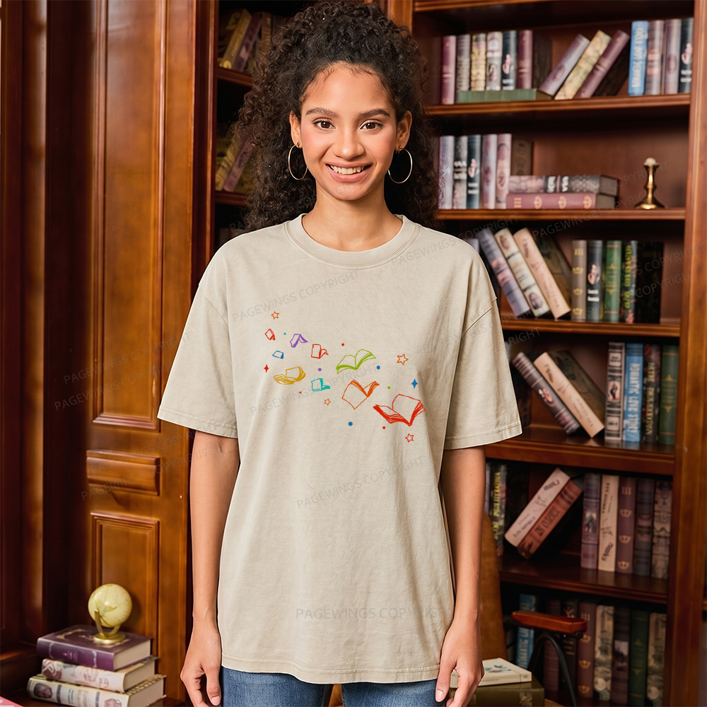 Pagewing Libraries Are For Everyone Unisex Washed T-shirt