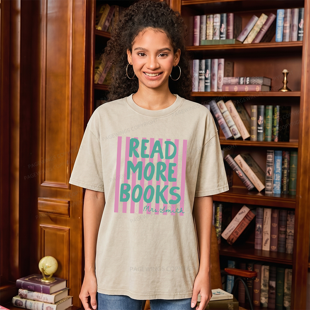 Pagewing Personalized Reading Unisex Washed T-shirt