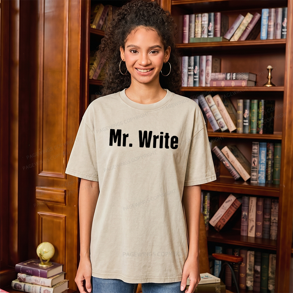 Pagewing Funny Novelist Writer Unisex Washed T-shirt
