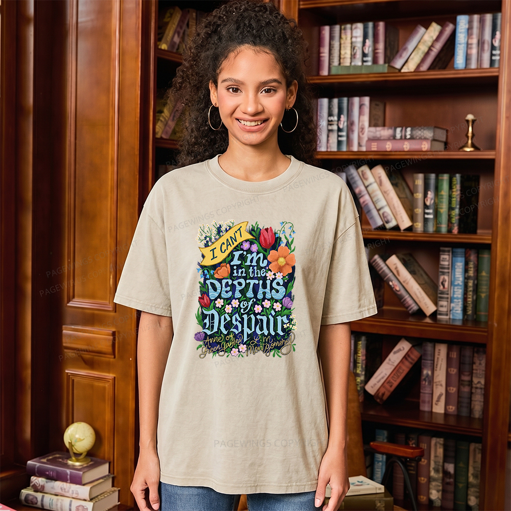 Pagewings Depths Of Despair Unisex Washed T-shirt