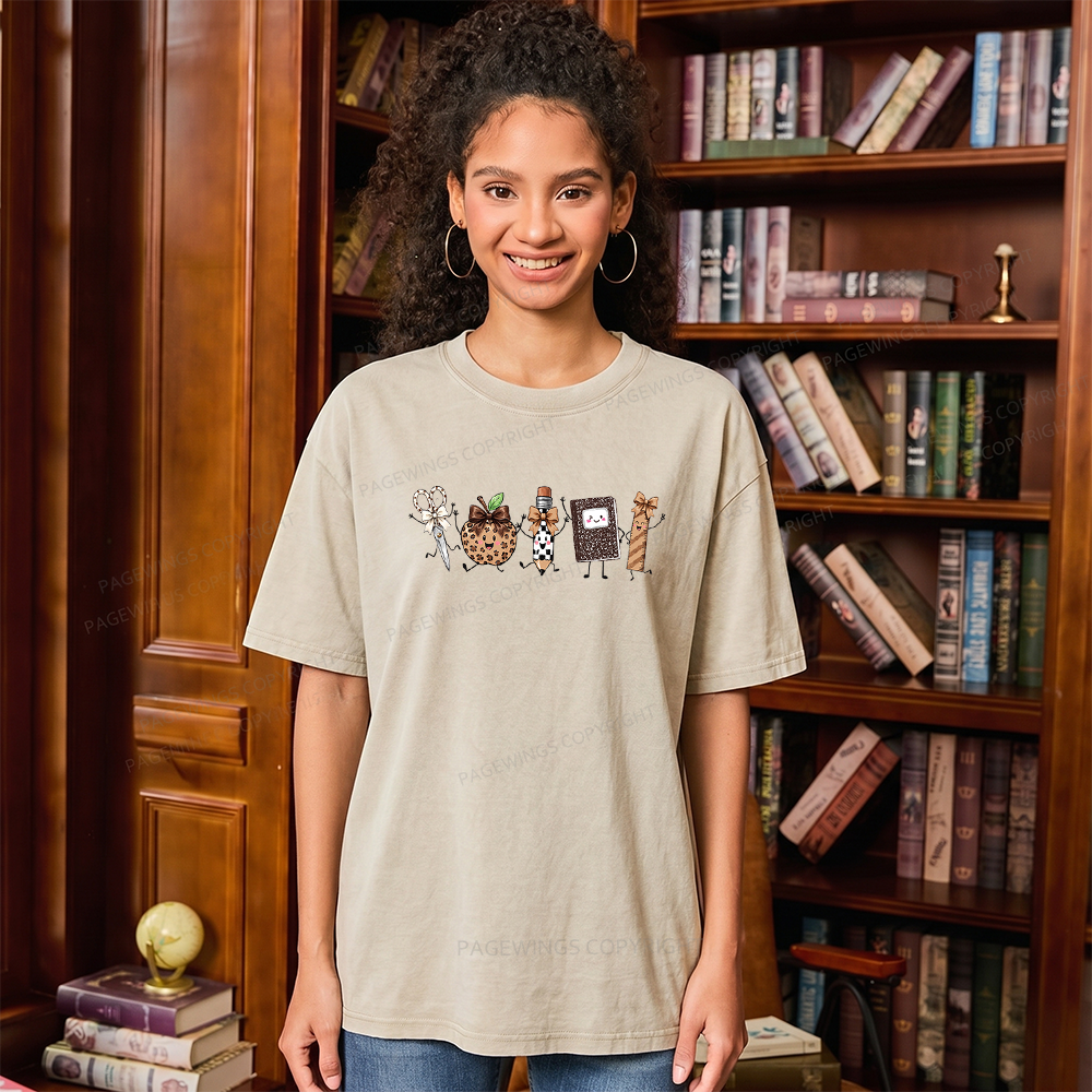 Pagewings It's a Good Day for Learning Unisex Washed T-shirt