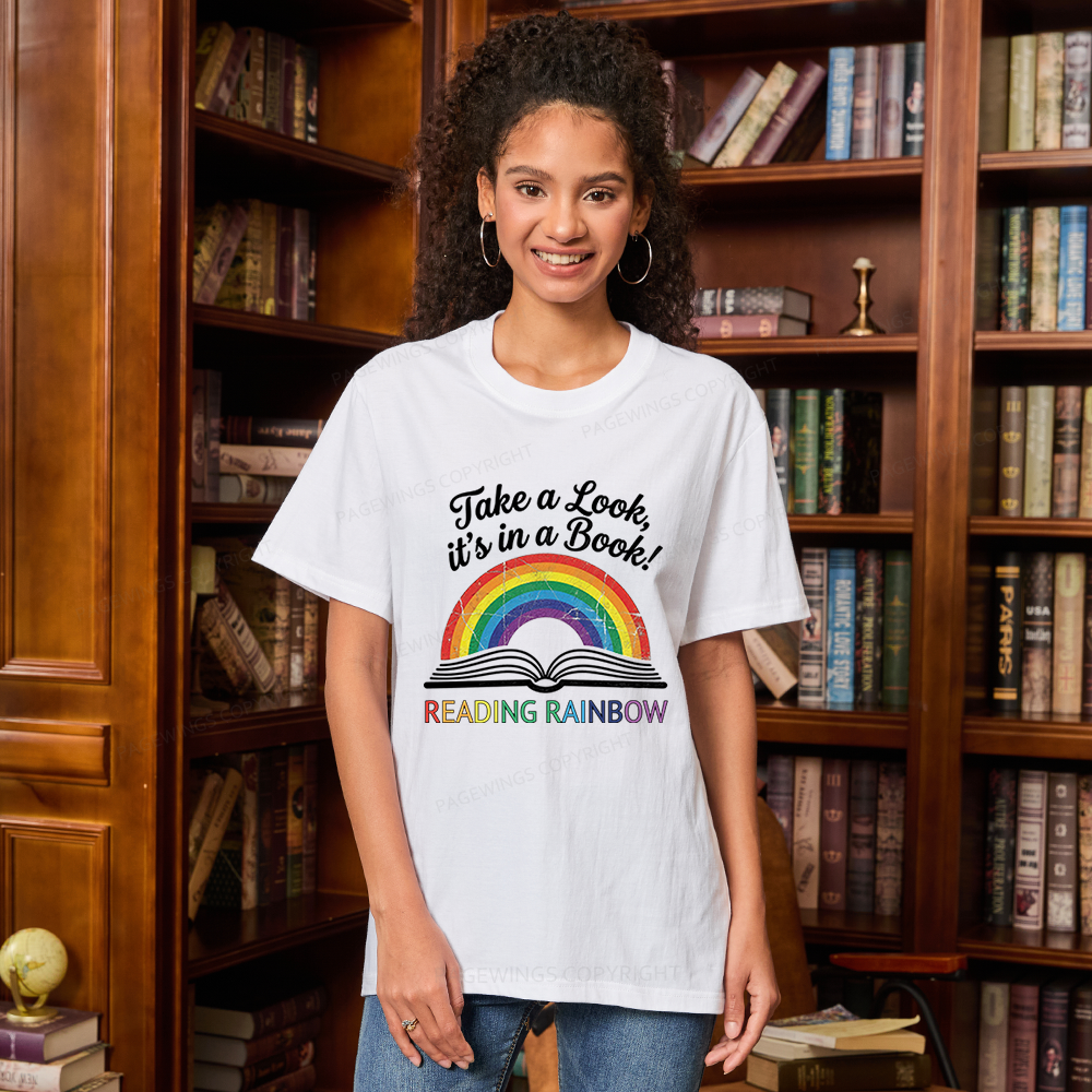 Pagewings Reading With Rainbow Unisex Classic T-shirt