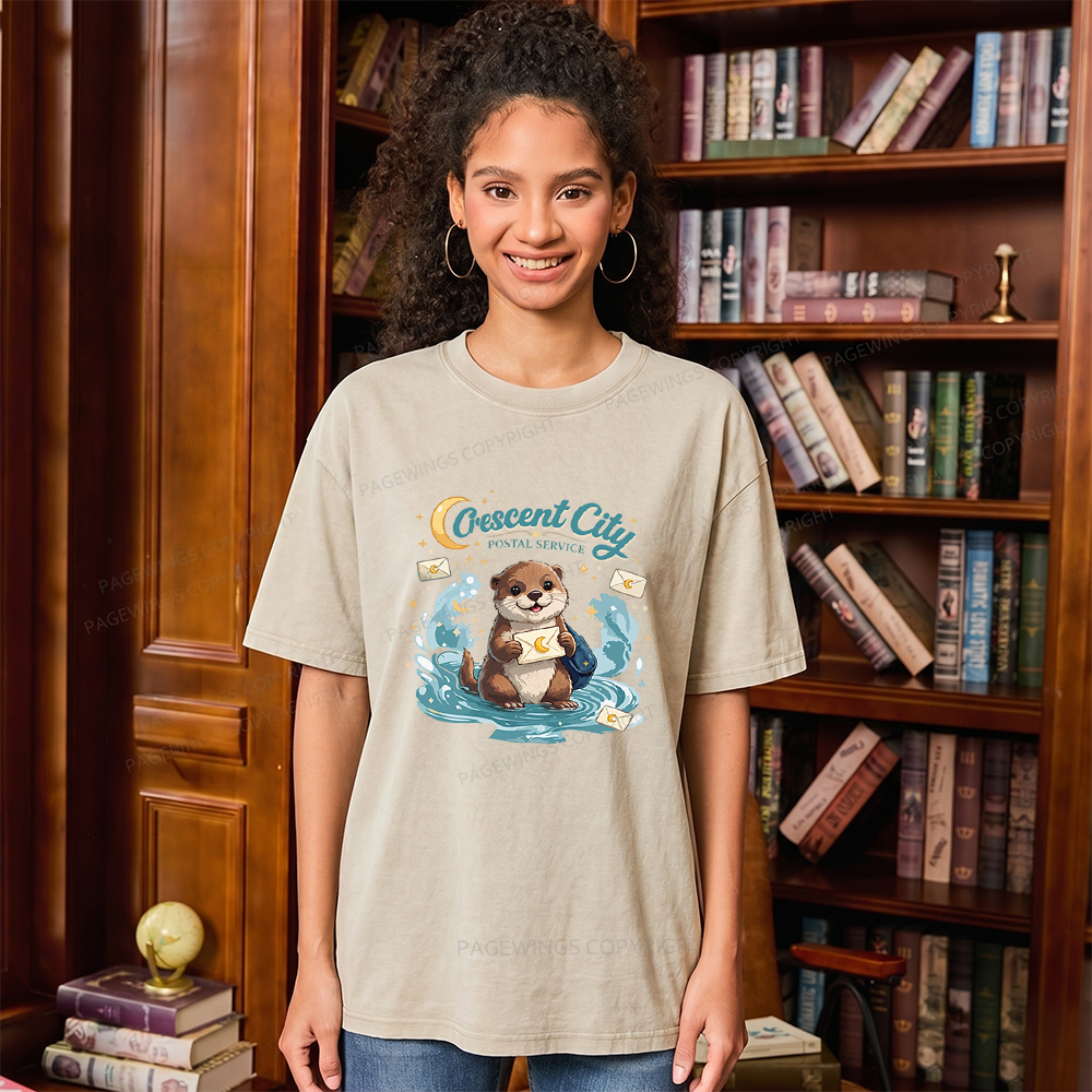Pagewings Fantasy Book Lover Unisex Washed T-shirt