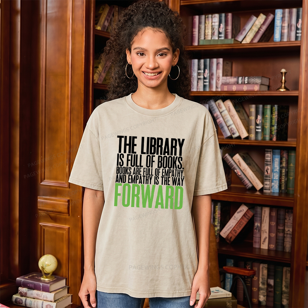 Pagewings Books Are Full of Empathy Unisex Washed T-shirt
